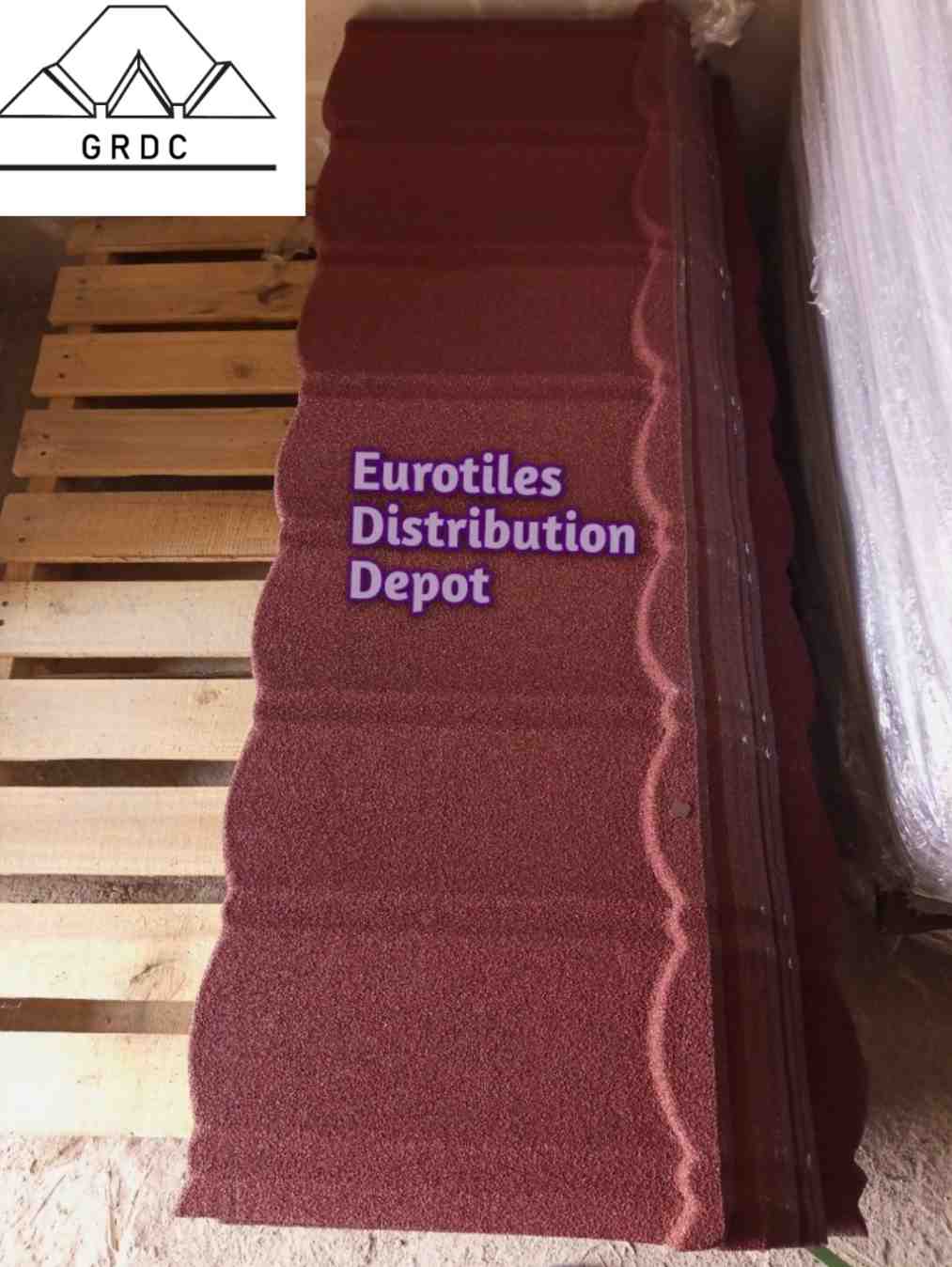 Eurotiles pure Red bond stone coated roofing sheet in Ghana