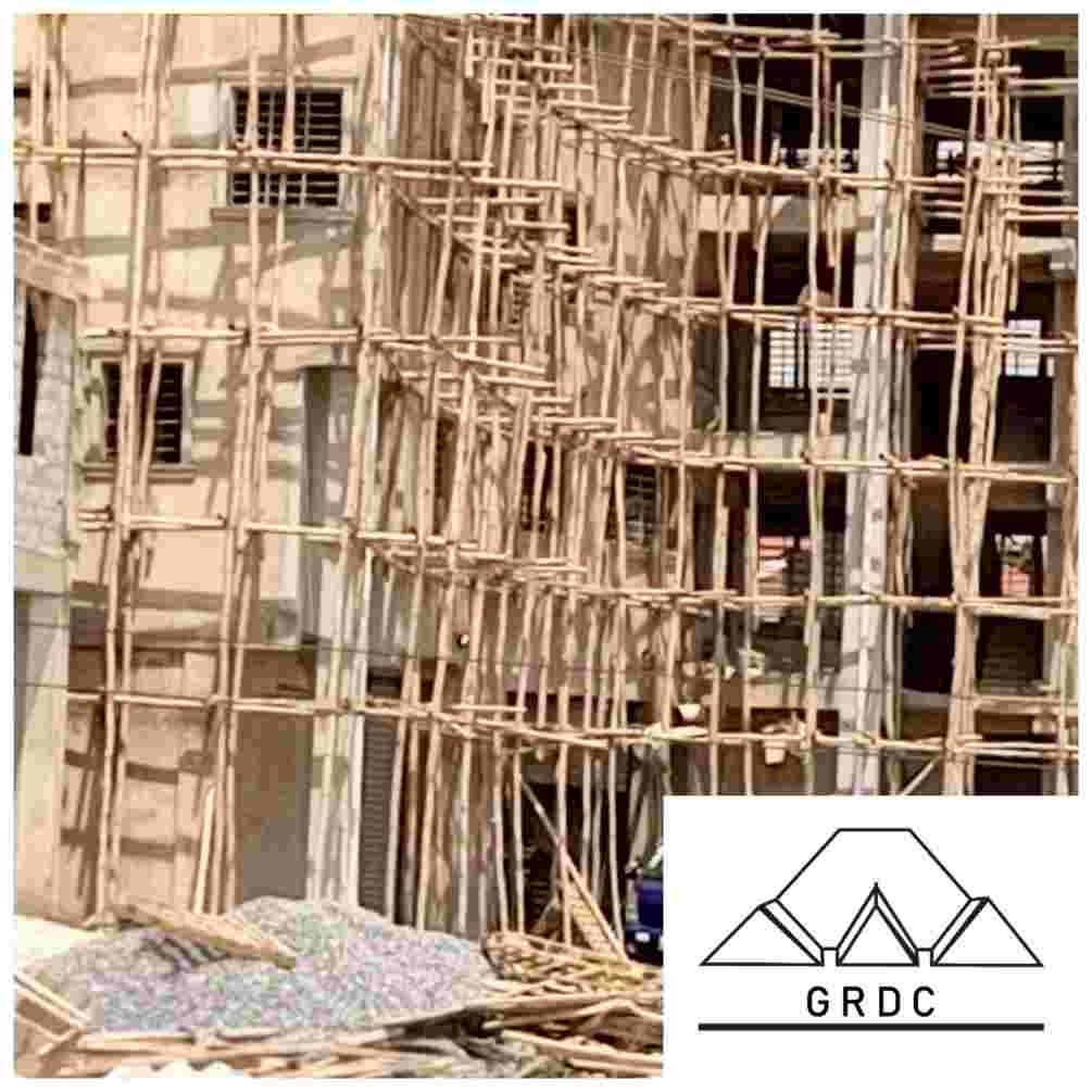 Bamboo scaffolding in Kumasi and all of Ghana