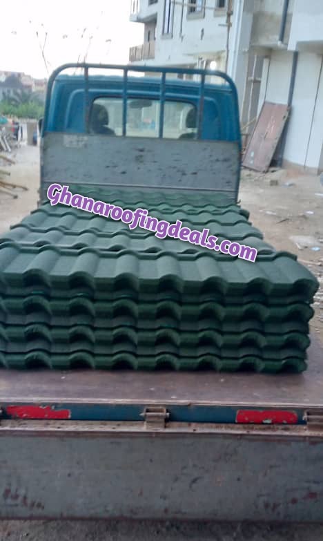 Forest green Milano stone coated Eurotiles roofing sheets