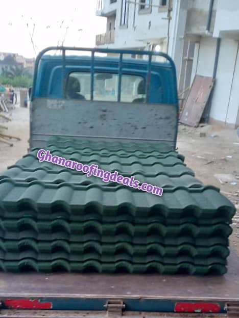 Forest green Milano stone coated Eurotiles roofing sheets