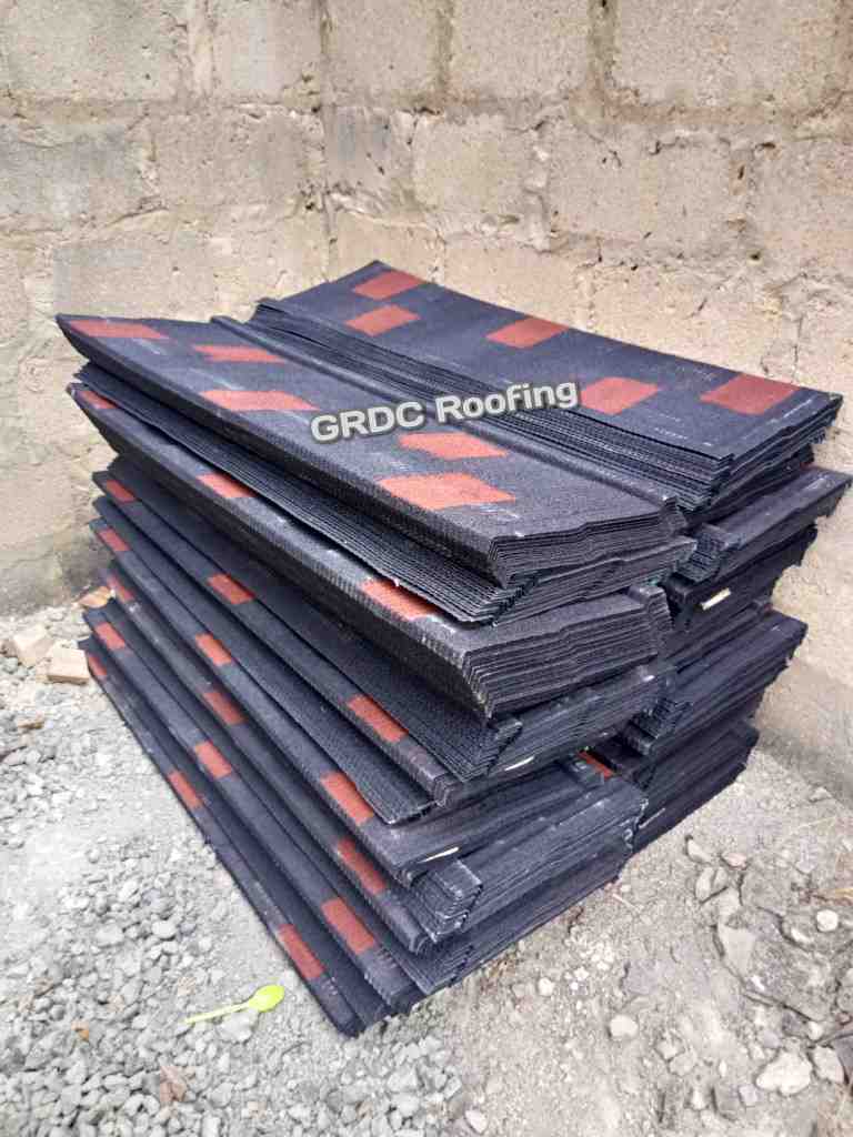 black and red shingles eurotiles metro Gerald stone coated roof tiles