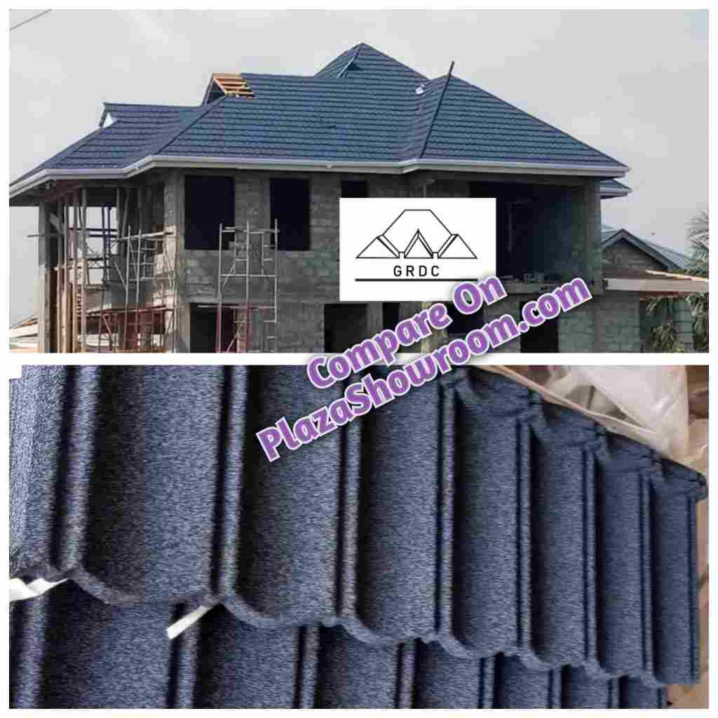 Blue Bond Eurotiles Roofing Sheet As It Looks On The Roof