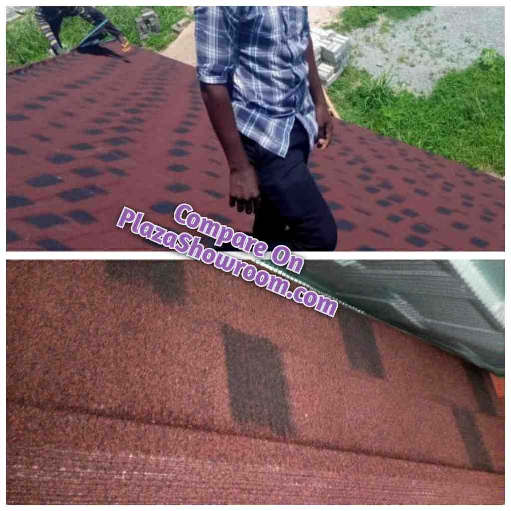 red and black eurotiles shingles as it looks on the roof