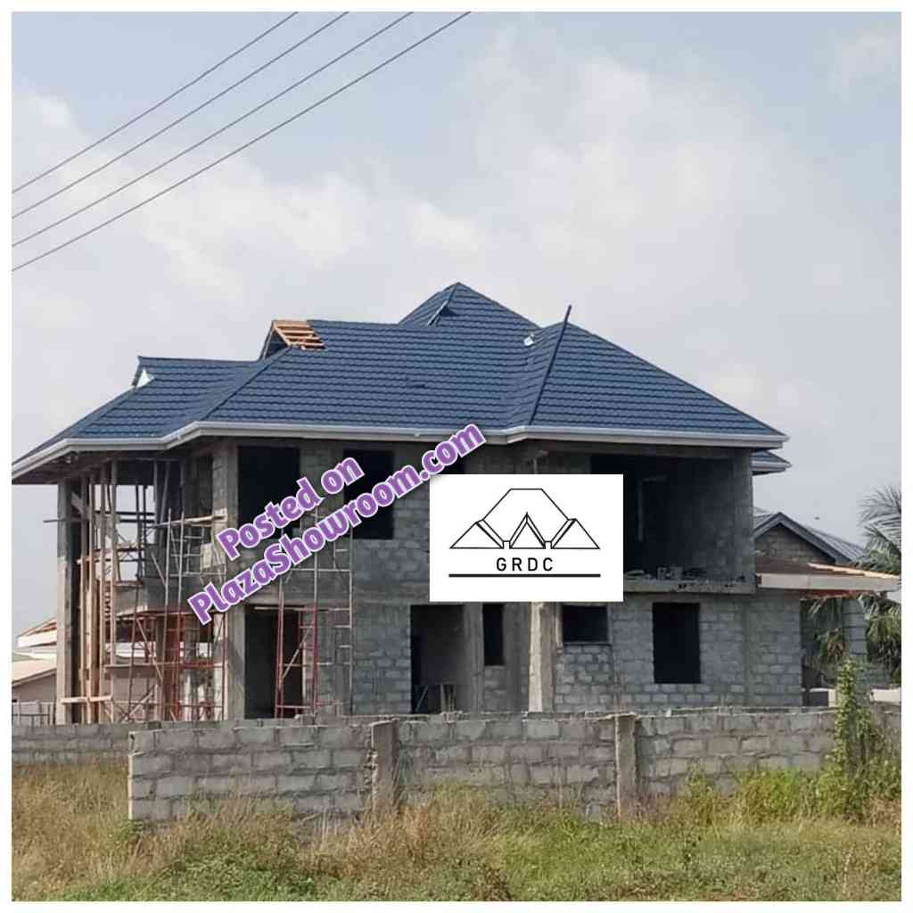 Sample of Eurotiles stone coated roofing sheet available in Ghana