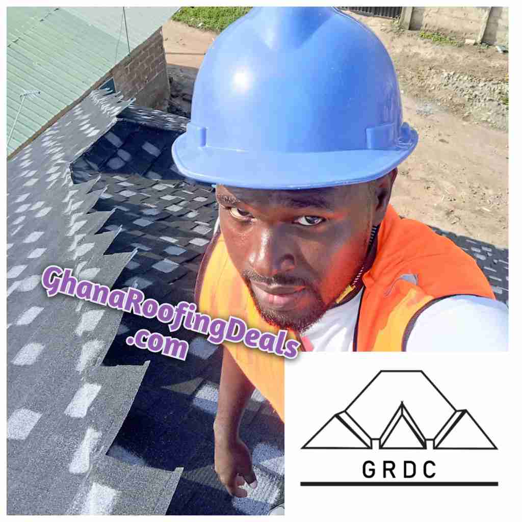 Installer_of_Eurotiles_roofing_sheet_on_a_roof_in_Ghana