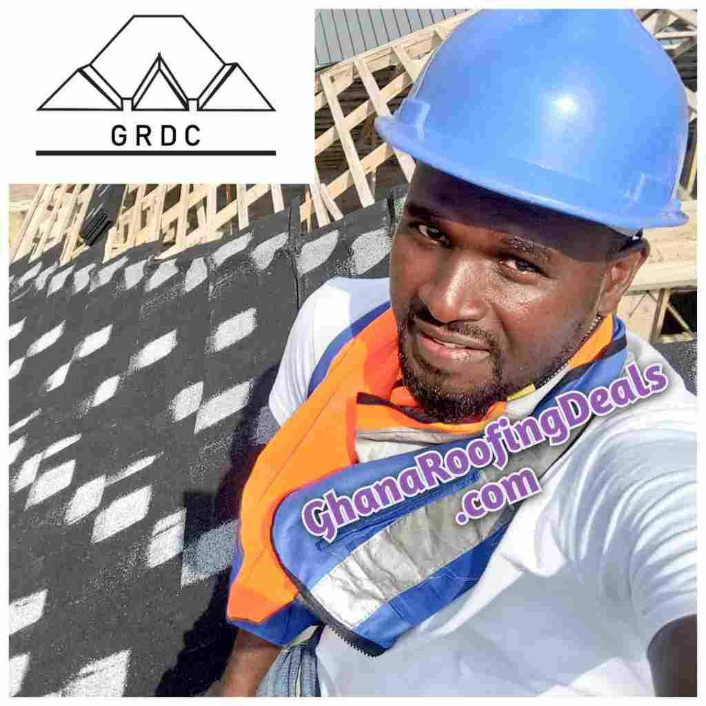 Eurotiles_roofing_sheet_worker_installing_new_roof_in_Ghana