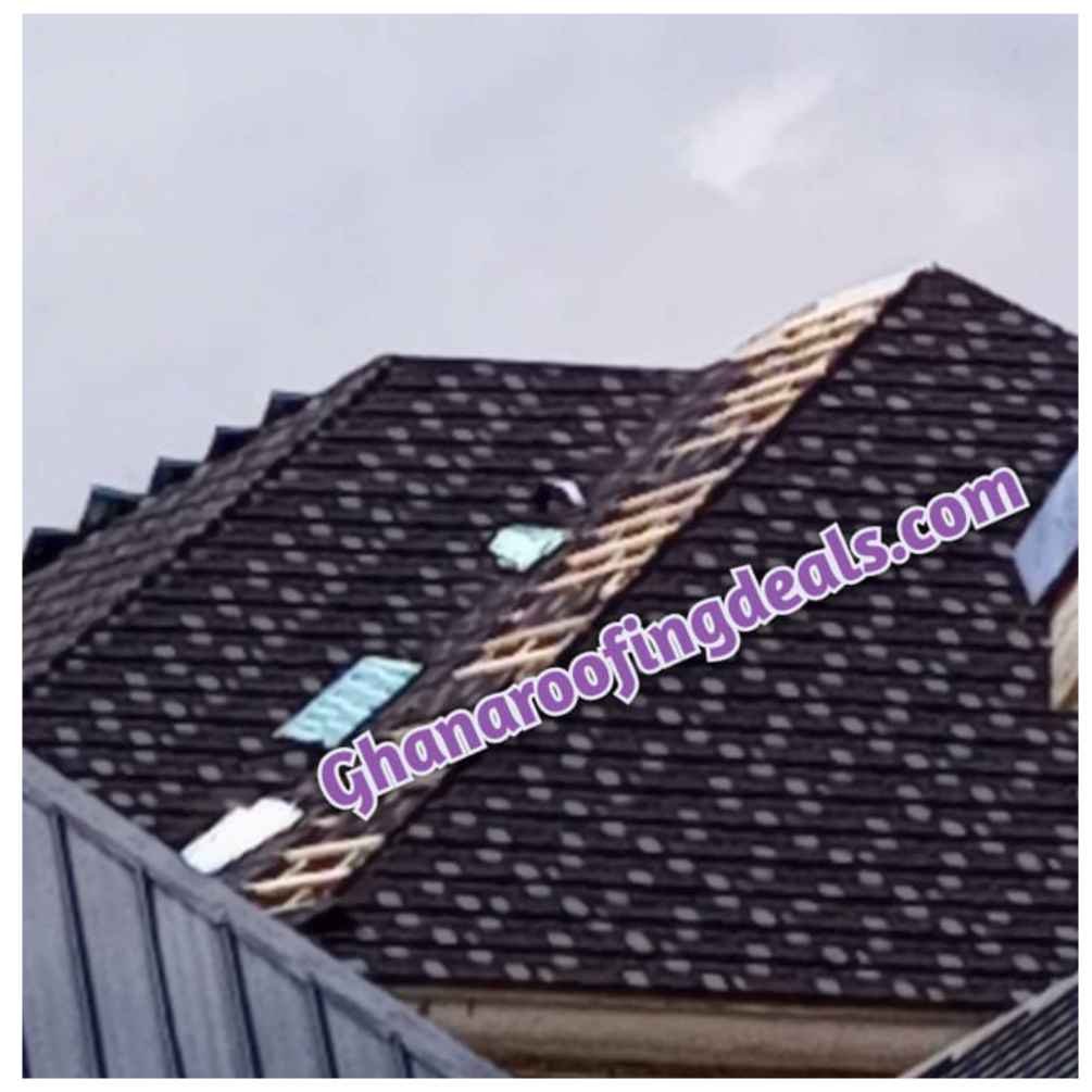 Eurotiles Stone Coated Roofing Shingles work in progress roof | Ghana Roofing Deals