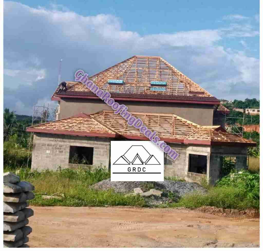 Roofing Woodwork And Installation Of Eurotiles Stone Coated Roofing Sheets By Ghana Roofing Deals